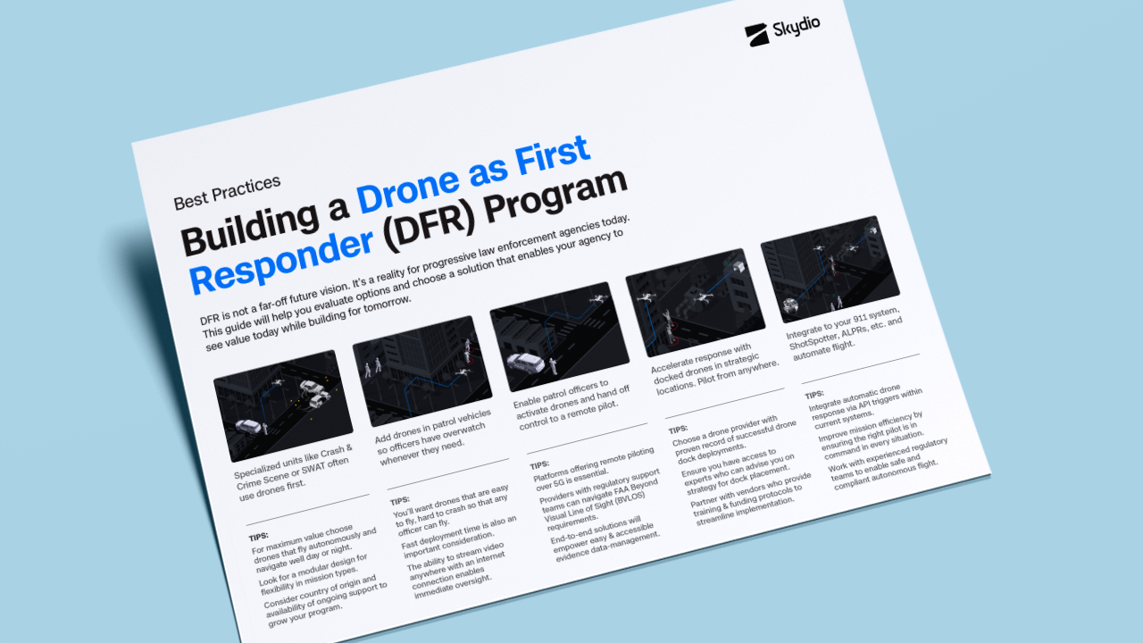 image of Skydio guide on building a DFR program