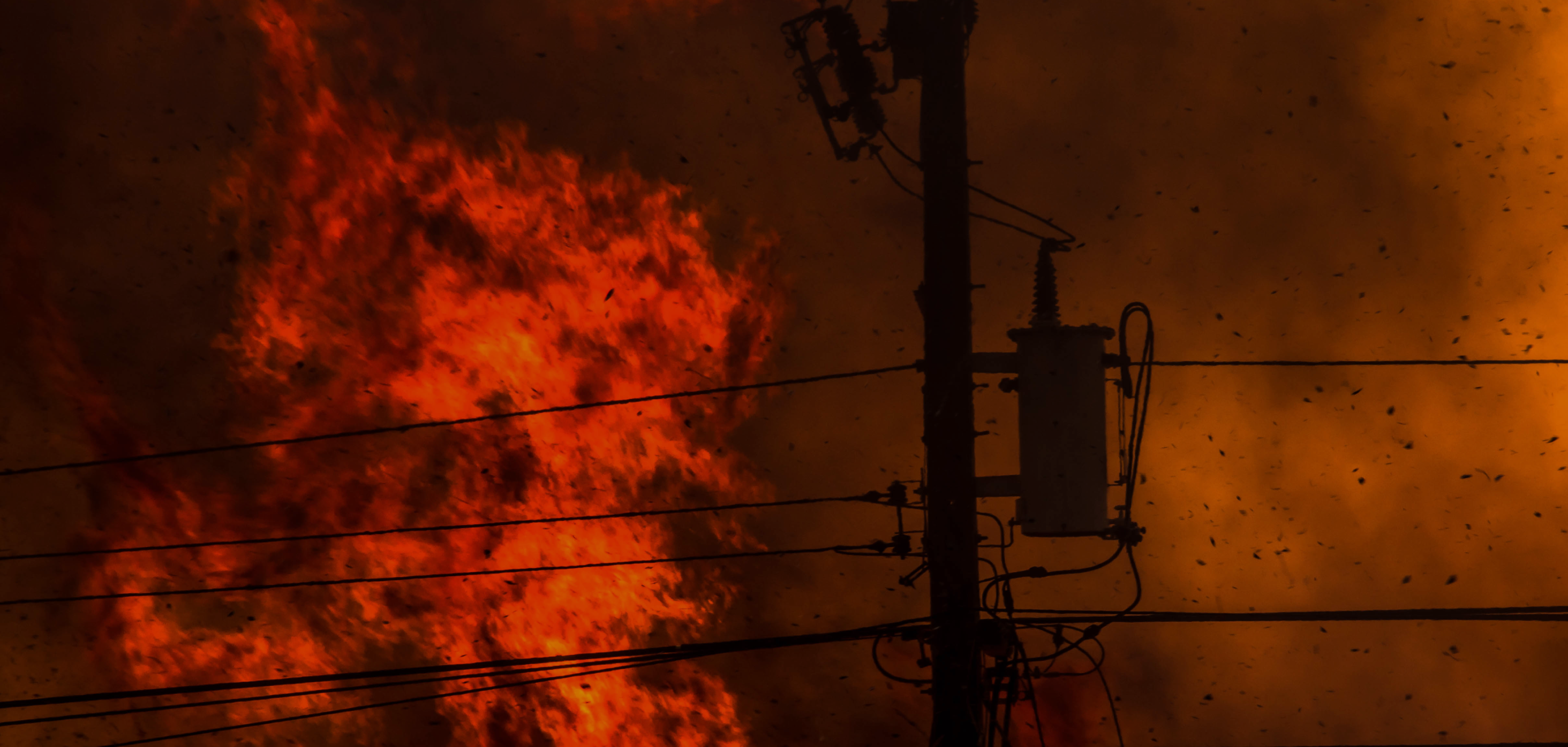 close image of fire near utility assets